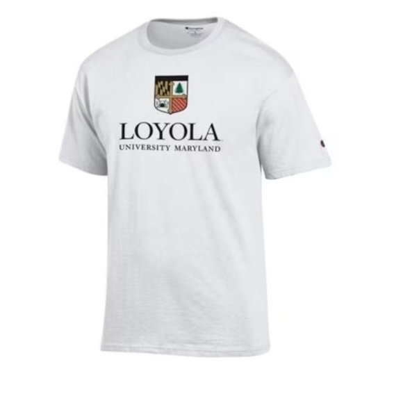 Size Small White Loyola University Maryland Champion T-Shirt - Picture 1 of 4